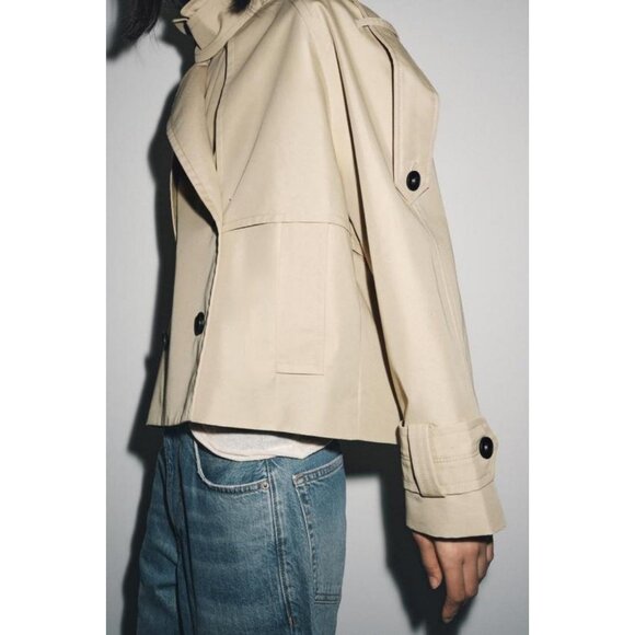 ZARA SHORT WATER-REPELLENT TRENCH ZW COLLECTION - Picture 6 of 9